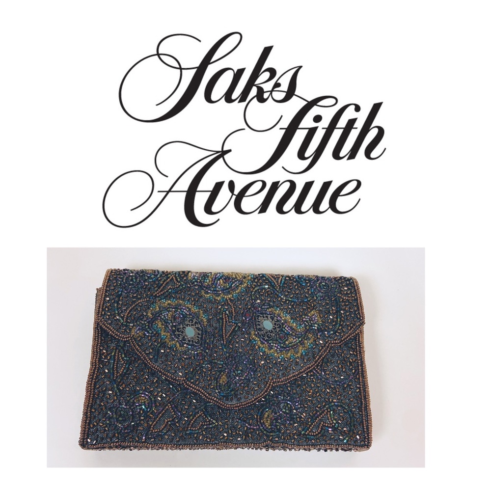 🔥Multicolored Saks Fifth Avenue beaded handbag vintage🔥